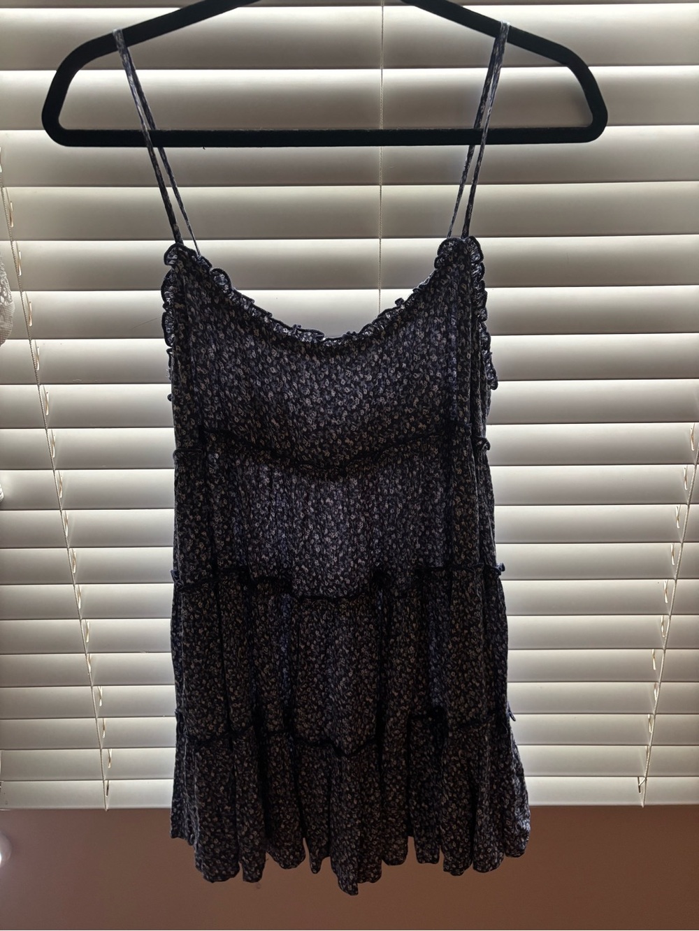 Lulu's Navy Floral Tiered Spaghetti-Strap Camisole